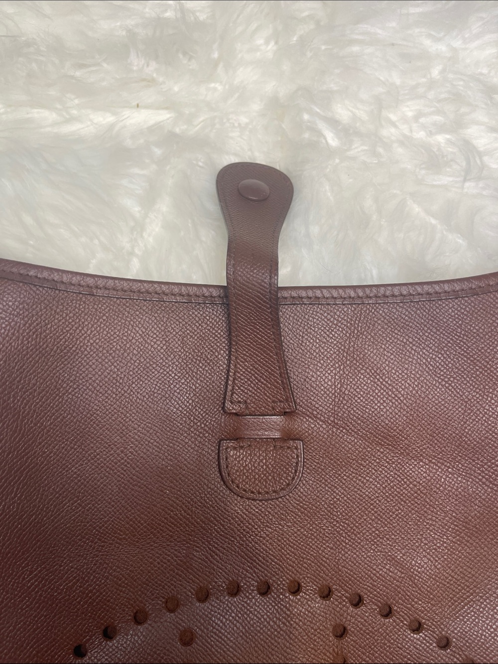 Hermès Vintage Evelyne I, 29 PM Crossbody Bag Rouge H Ardennes Leather 1988, GHW - Picture 12 of 16